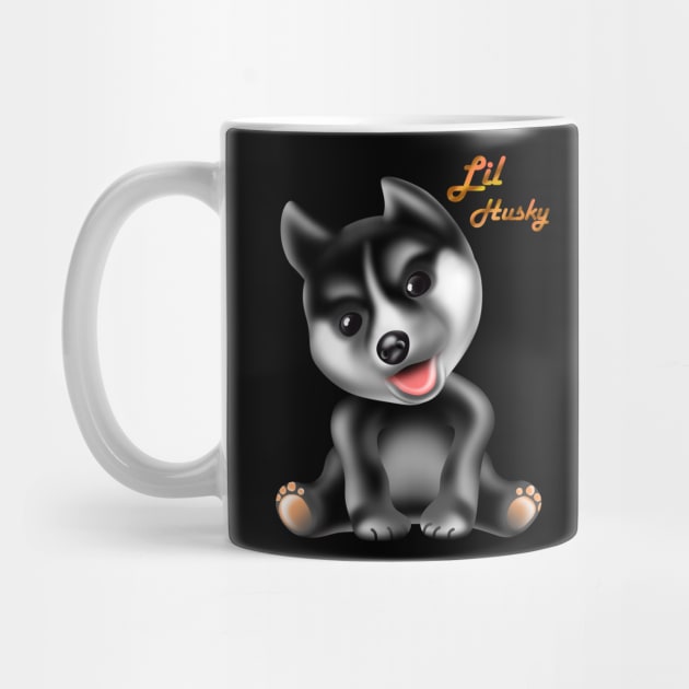 Lil husky smile puppy, pompsky puppies sitting by AdishPr